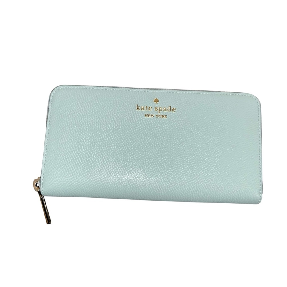 Kate Spade•Madison Saffiano Blue Glow Leather Wallet